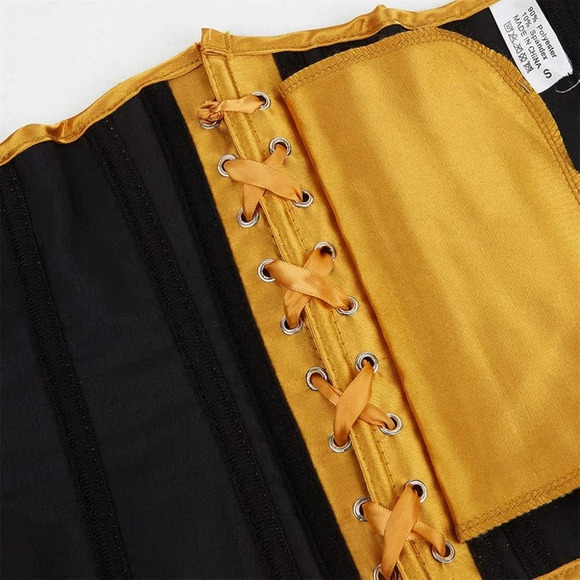 Vintage-Underbust Corsets Women's  Gothic Classic Satin Lace Up Boned Bustier - Picture 6 of 9